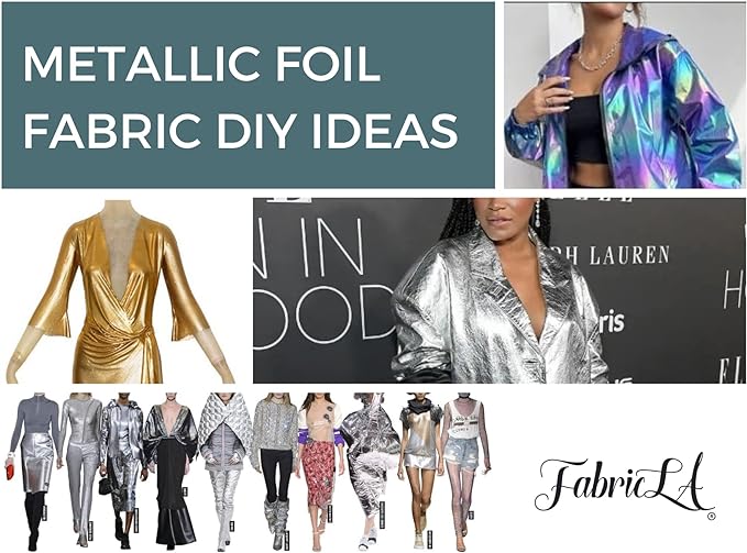 Hologram Metallic Foil Spandex Knit Fabric 4-Way Stretch, 60" Inch Wide| Multicolor - Prismatic Fiber Arts