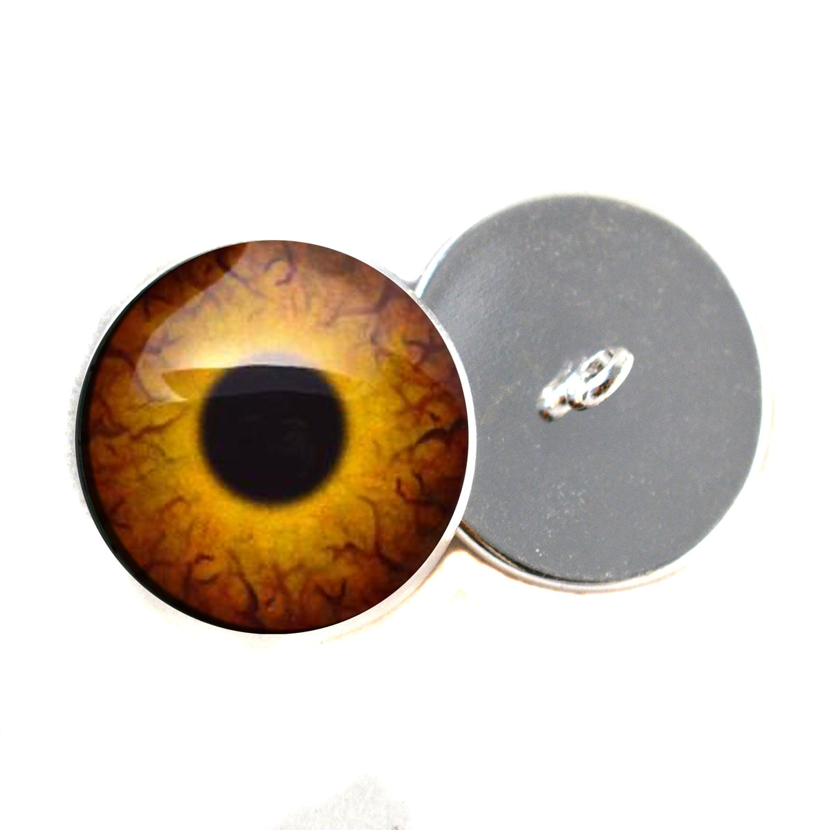 Round Dinosaur Sew-On Button Glass Eyes - Prismatic Fiber Arts