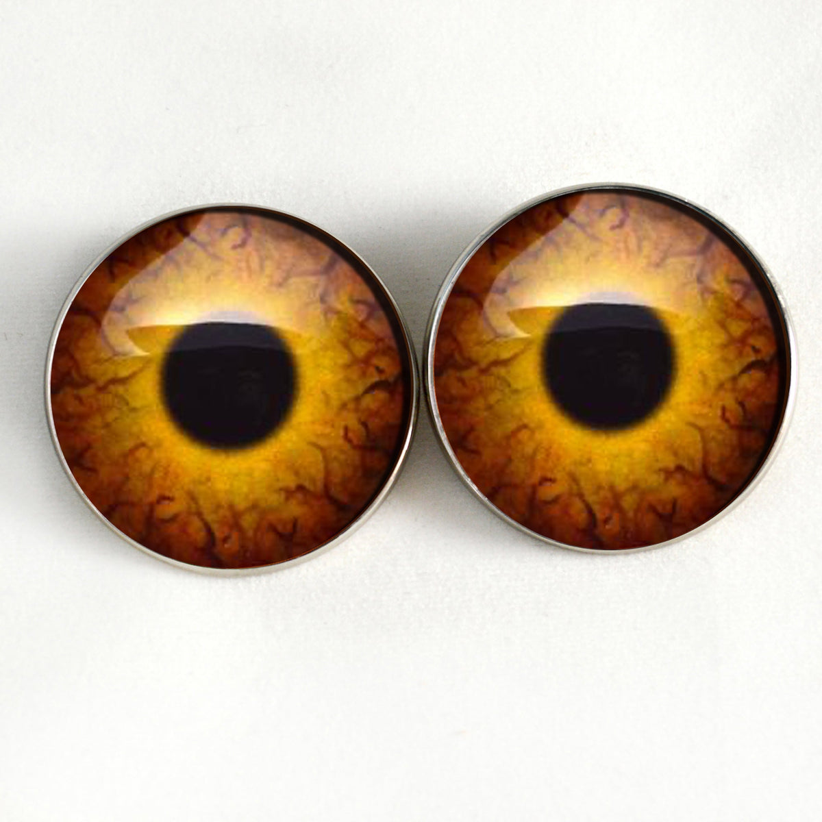 Round Dinosaur Sew-On Button Glass Eyes - Prismatic Fiber Arts