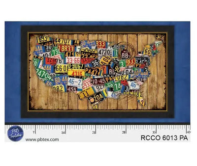 Route 66 Commemorative Collection License Plates - Panel - Prismatic Fiber Arts