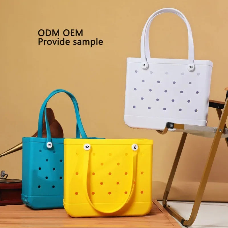 EVA Rubber Waterproof Handbag - Solid Color M/L - Prismatic Fiber Arts
