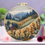 Beginners Hand Embroidery Kit - Mountain & Moon Landscape with Fabric & Threads - Prismatic Fiber Arts