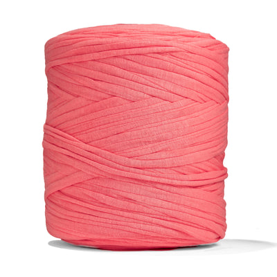 Recycled T-Shirt Fabric Yarn - Salmon Color - Prismatic Fiber Arts