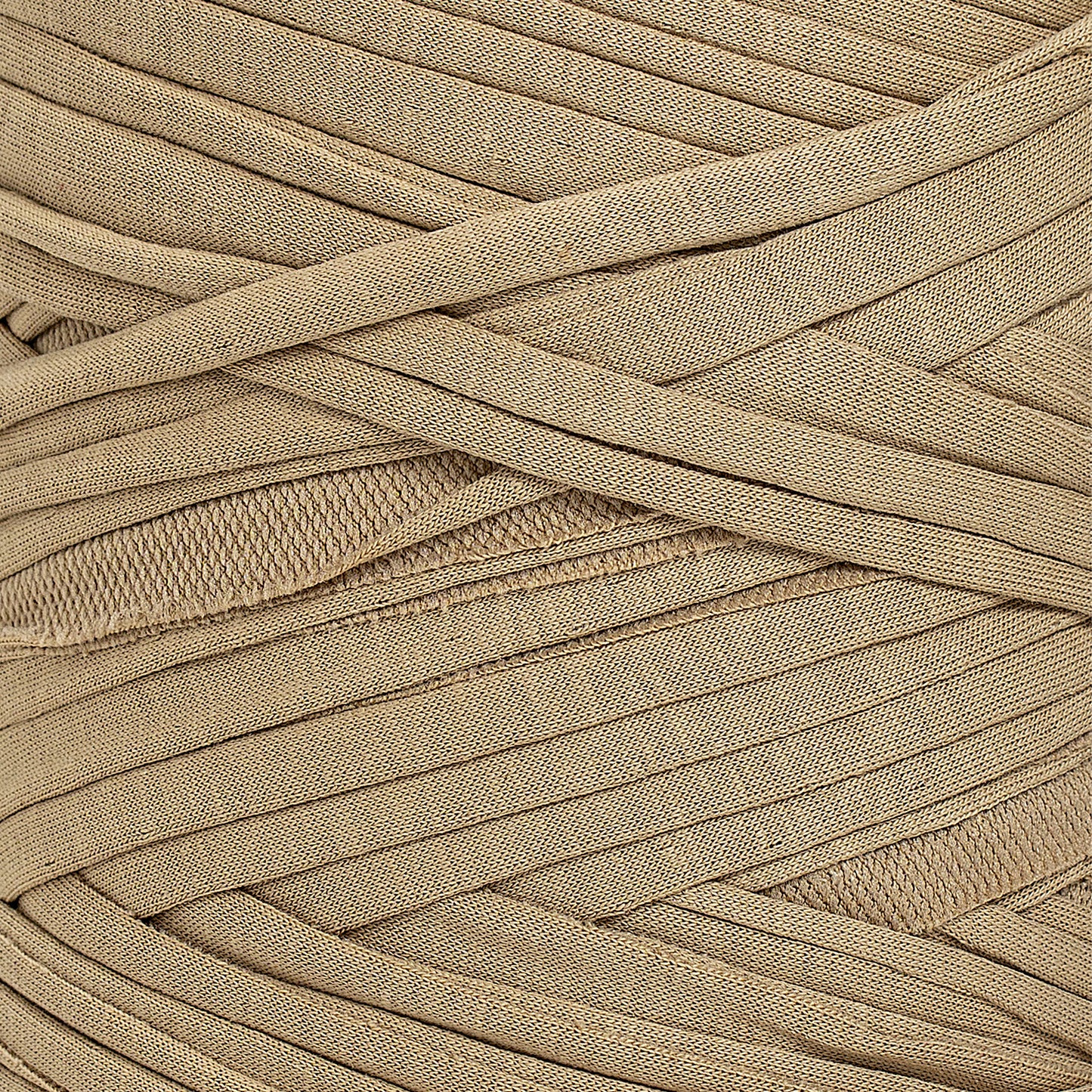 Recycled T-Shirt Fabric Yarn - Sand Color - Prismatic Fiber Arts