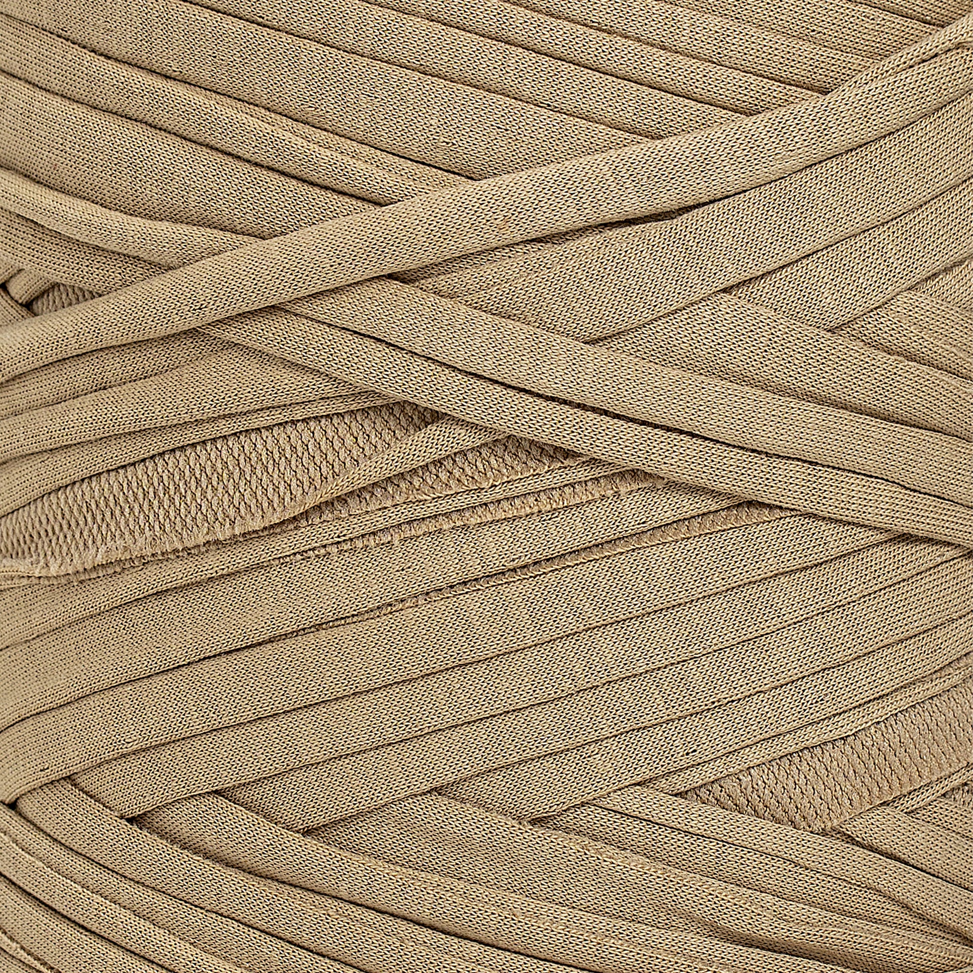 Recycled T-Shirt Fabric Yarn - Sand Color - Prismatic Fiber Arts