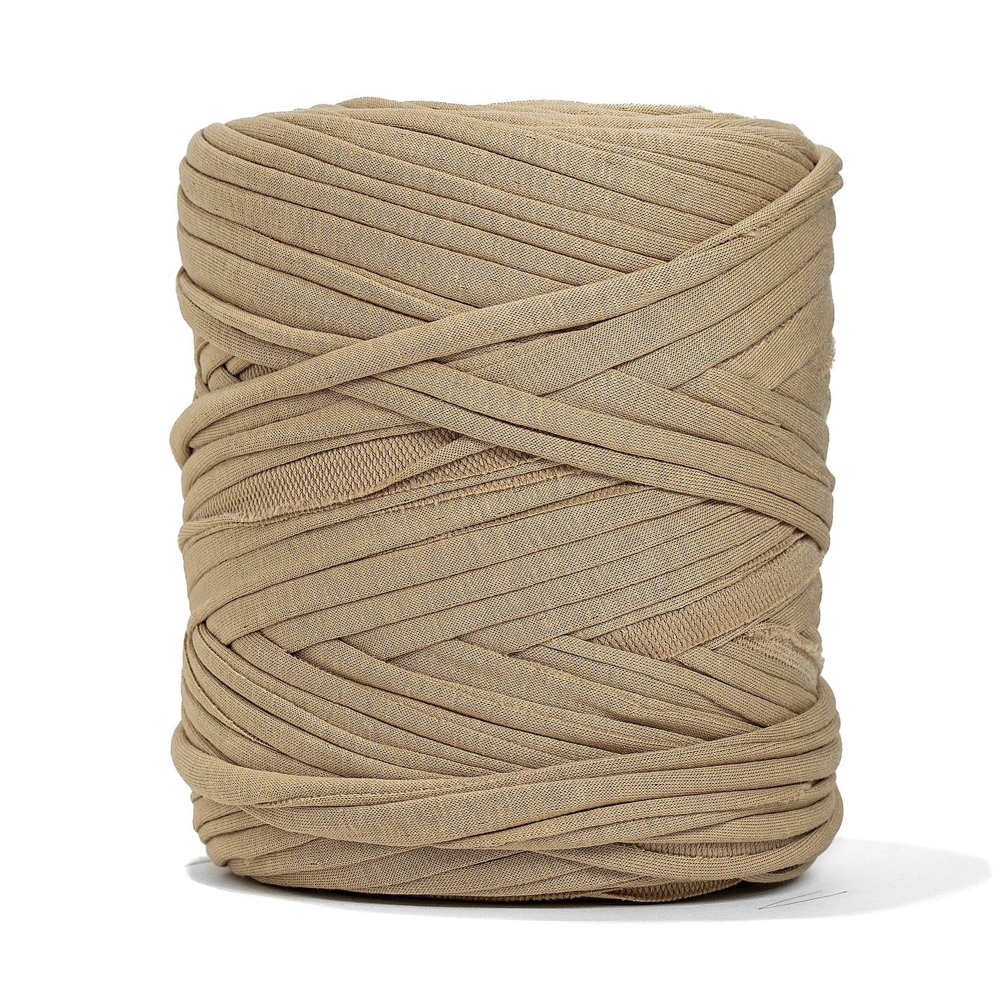 Recycled T-Shirt Fabric Yarn - Sand Color - Prismatic Fiber Arts