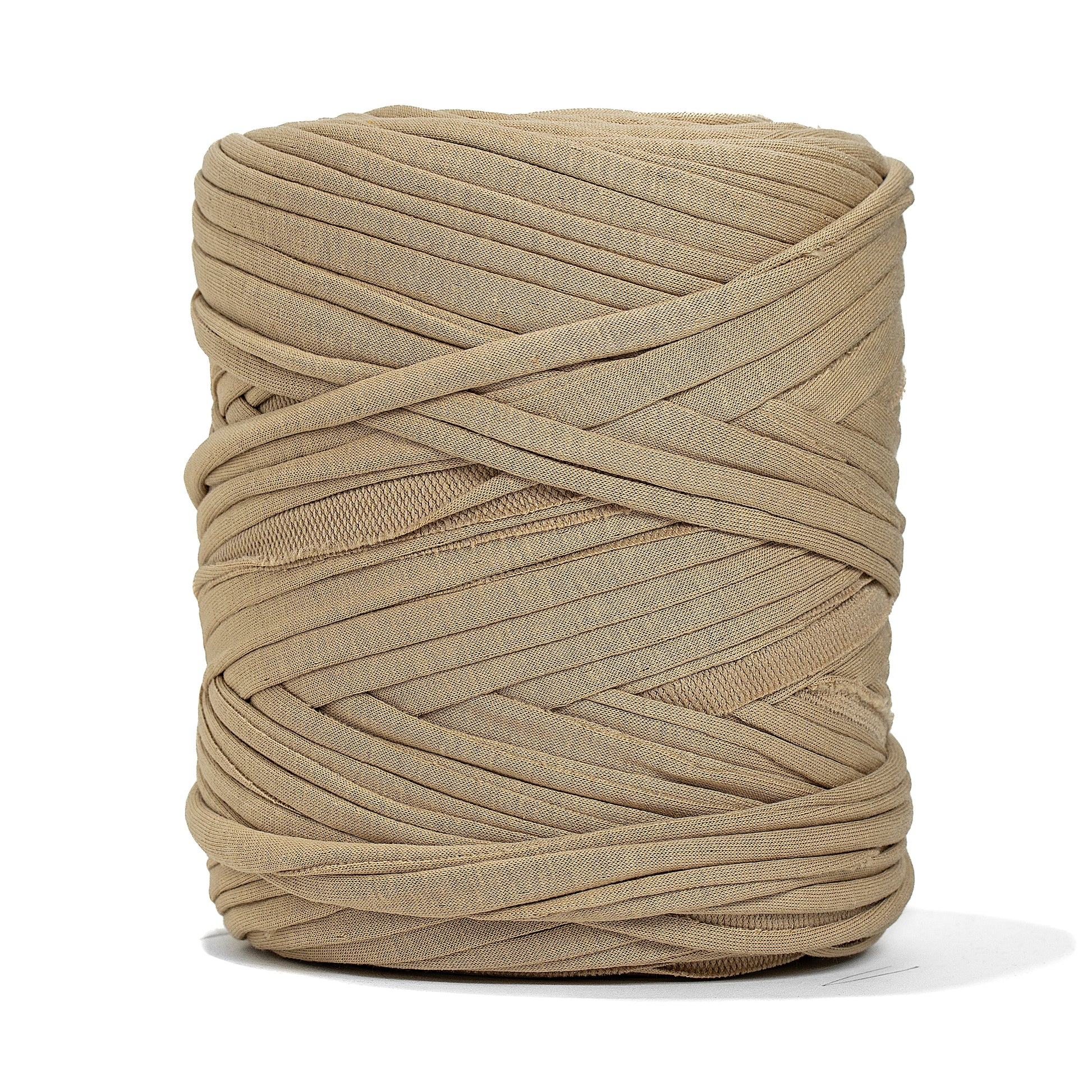 Recycled T-Shirt Fabric Yarn - Sand Color - Prismatic Fiber Arts