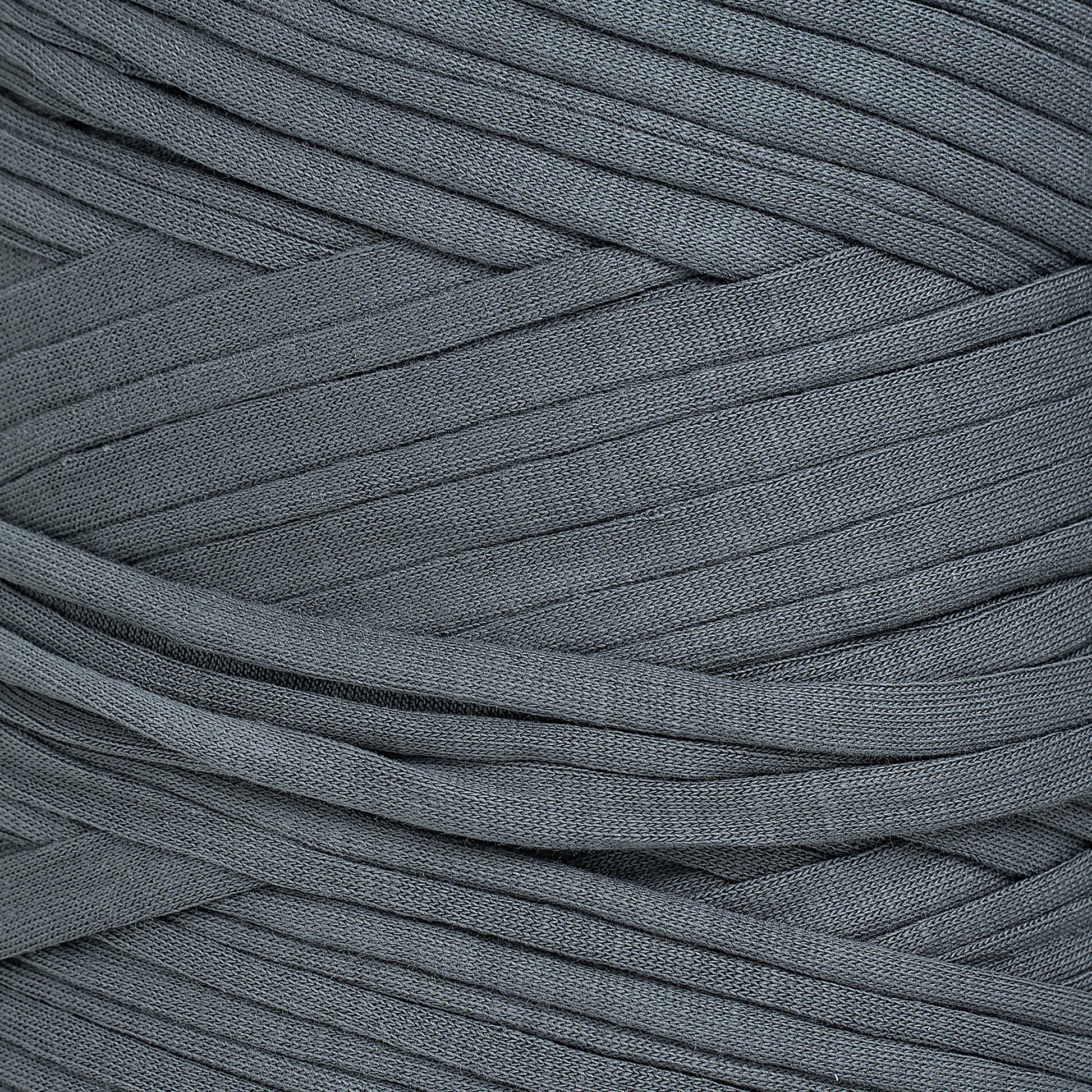 Recycled T-Shirt Fabric Yarn - Slate Gray Color - Prismatic Fiber Arts