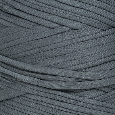 Recycled T-Shirt Fabric Yarn - Slate Gray Color - Prismatic Fiber Arts