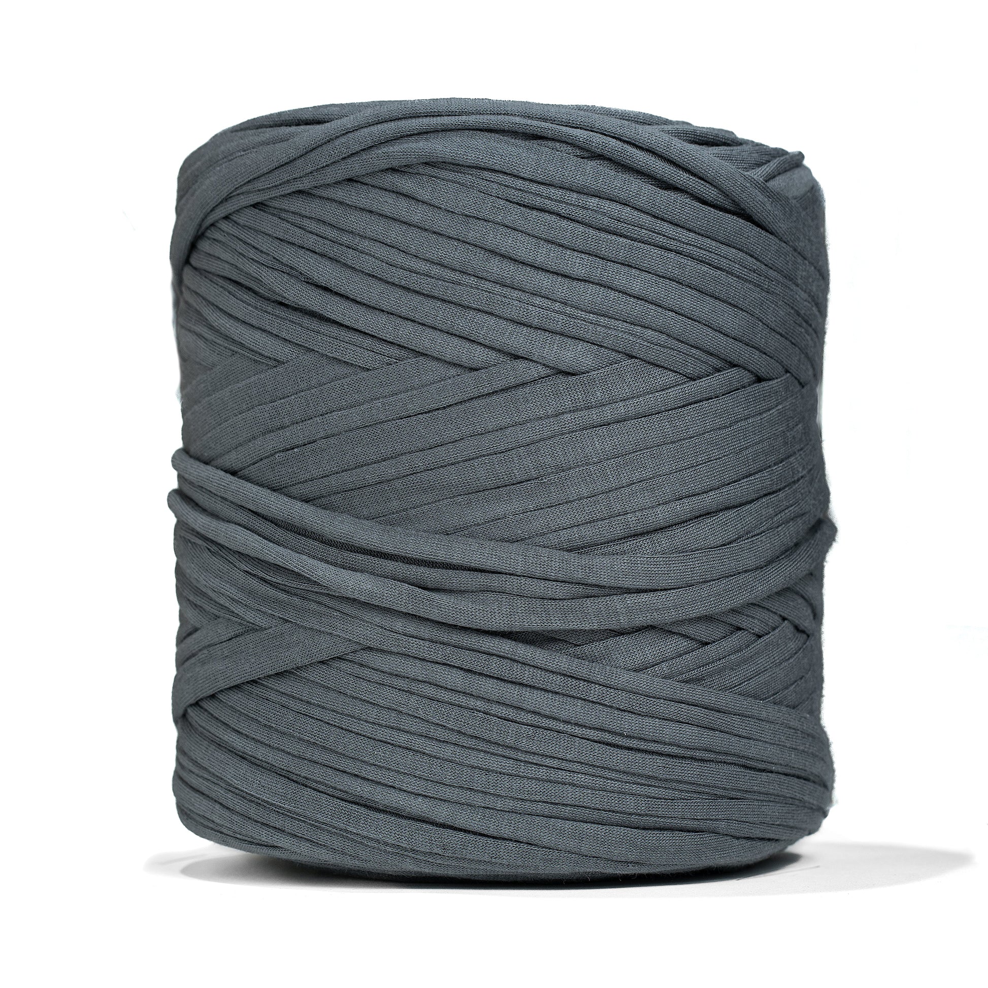 Recycled T-Shirt Fabric Yarn - Slate Gray Color - Prismatic Fiber Arts