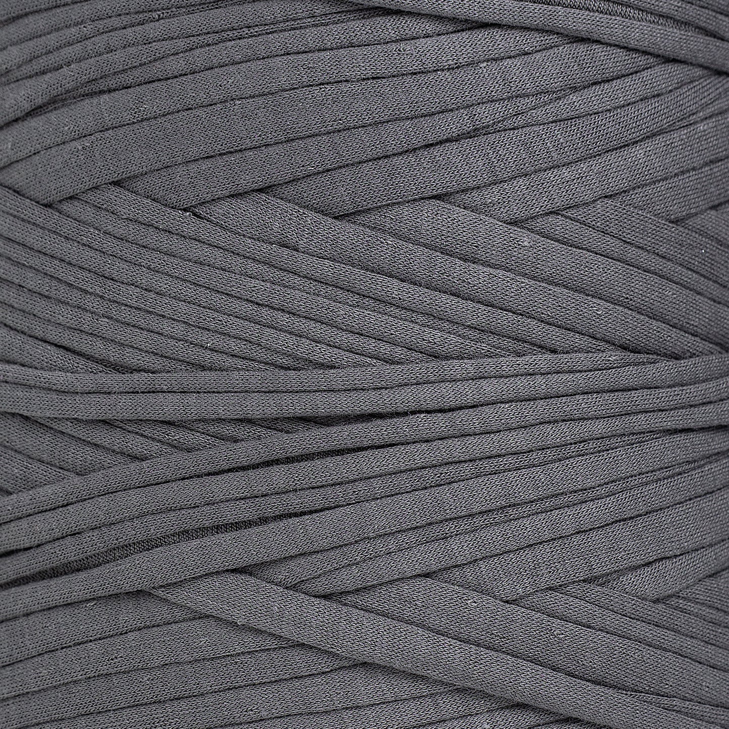 Recycled T-Shirt Fabric Yarn - Steel Gray Color - Prismatic Fiber Arts