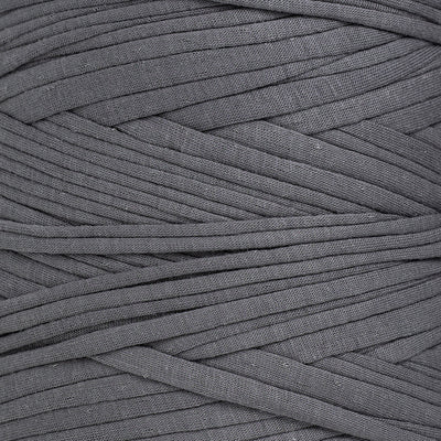 Recycled T-Shirt Fabric Yarn - Steel Gray Color - Prismatic Fiber Arts