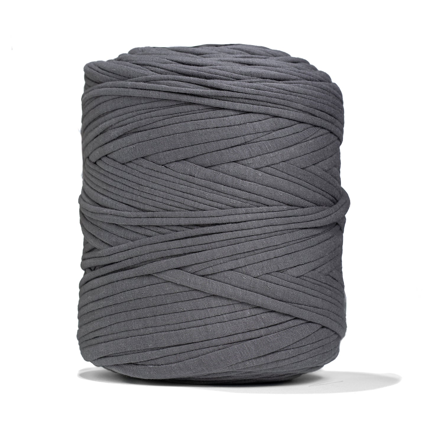 Recycled T-Shirt Fabric Yarn - Steel Gray Color - Prismatic Fiber Arts