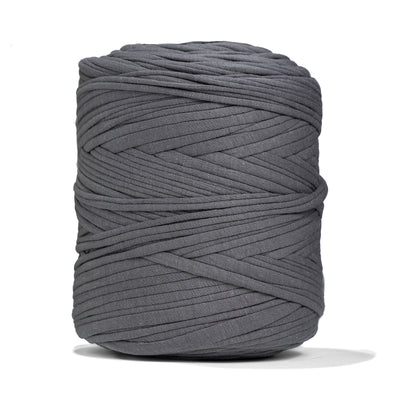 Recycled T-Shirt Fabric Yarn - Steel Gray Color - Prismatic Fiber Arts