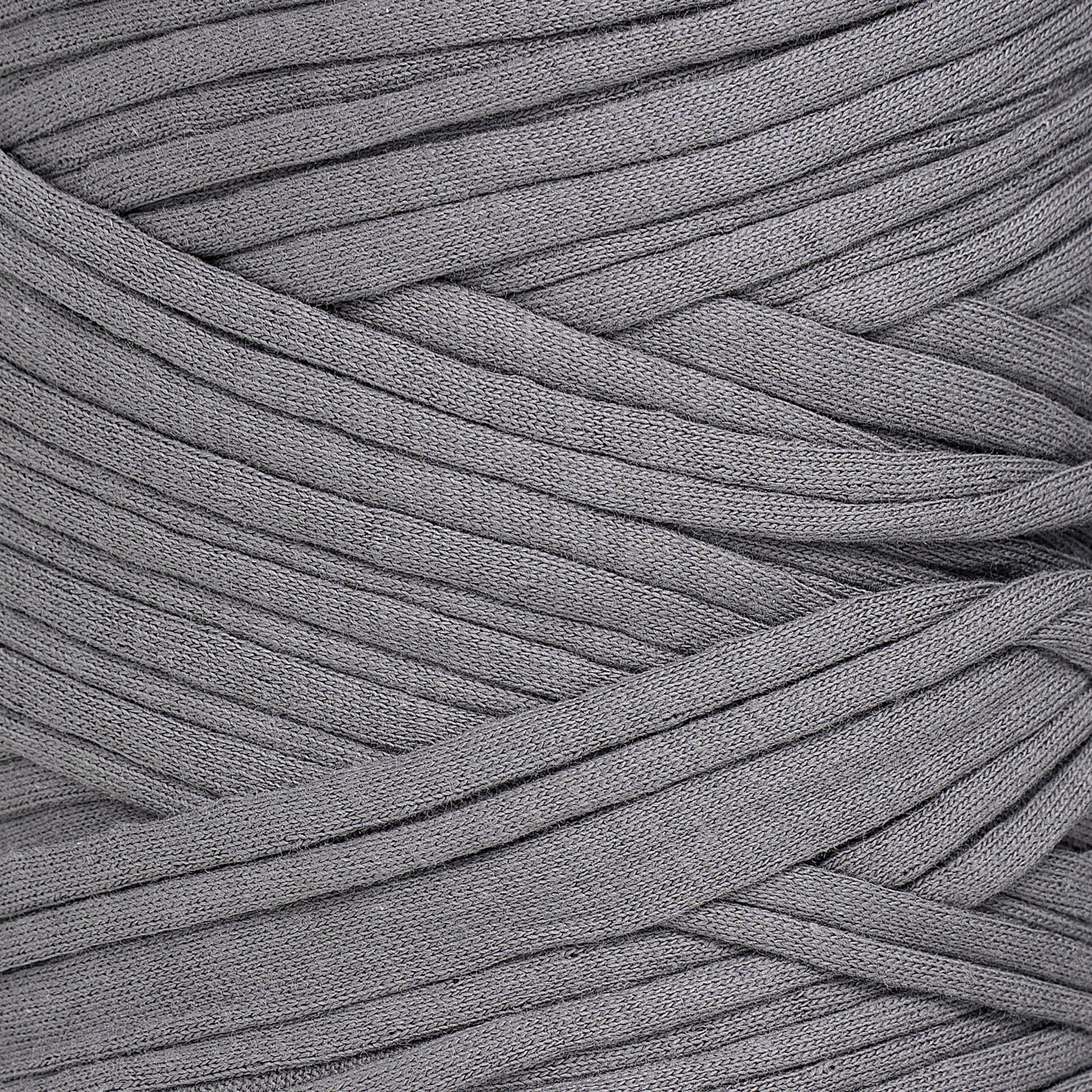 Recycled T-Shirt Fabric Yarn - Stone Gray Color - Prismatic Fiber Arts