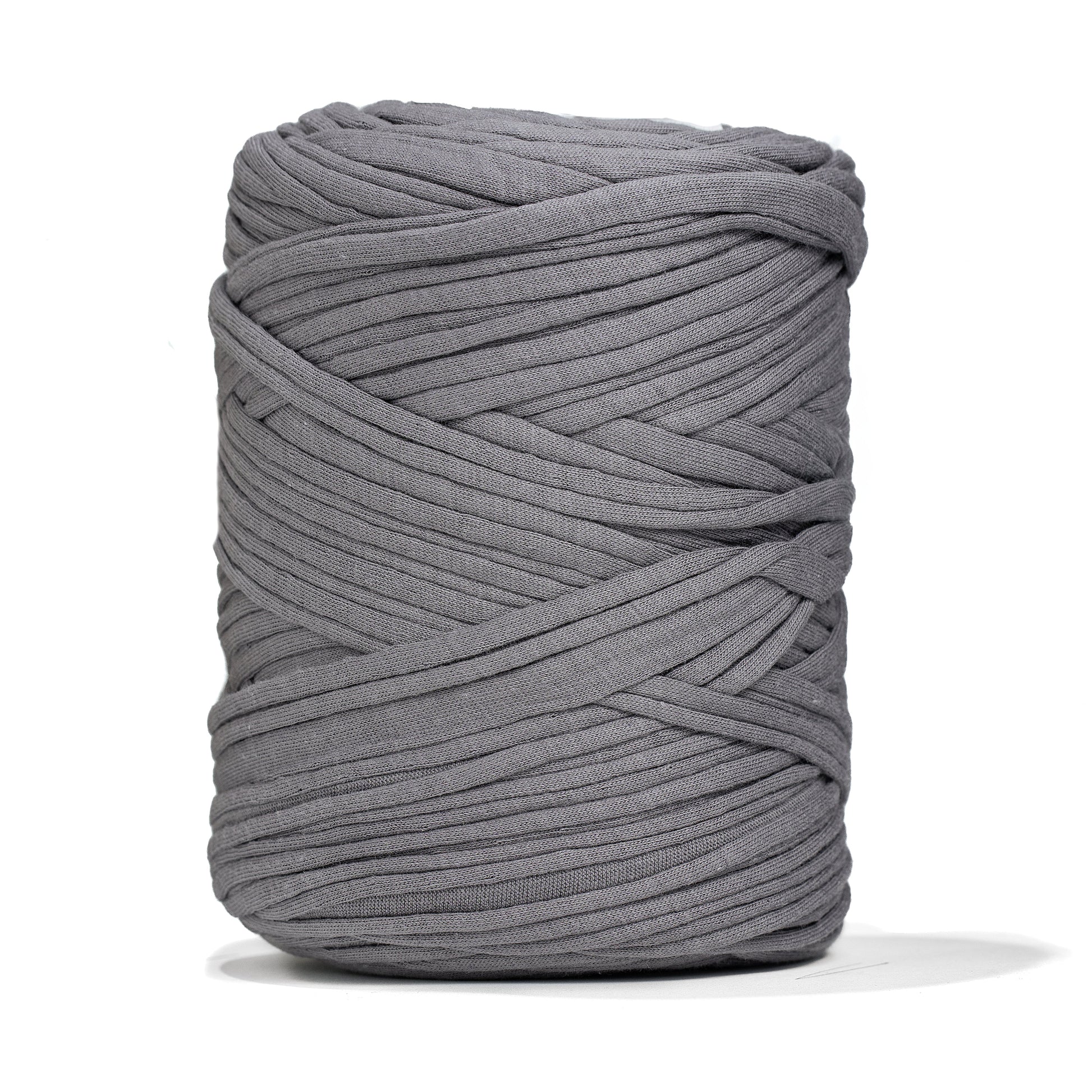Recycled T-Shirt Fabric Yarn - Stone Gray Color - Prismatic Fiber Arts