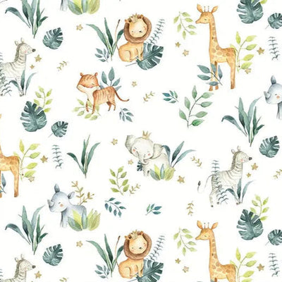 Safari Babies Digital Cuddle Multi Fabric per yard - Prismatic Fiber Arts