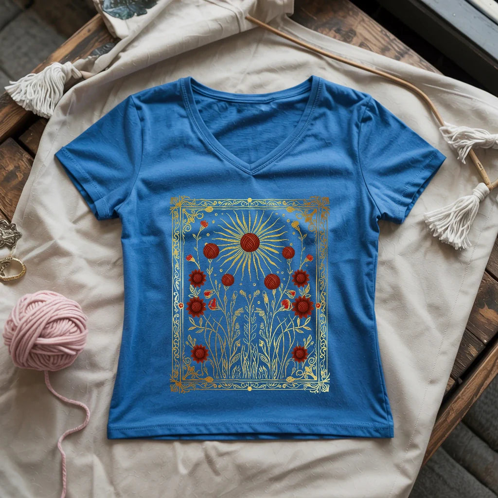 Energy Of Yarn Lady V-neck - Prismatic Fiber Arts