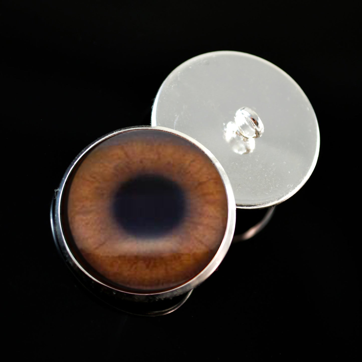 Sasquatch Sew-On Button Glass Eyes - Prismatic Fiber Arts