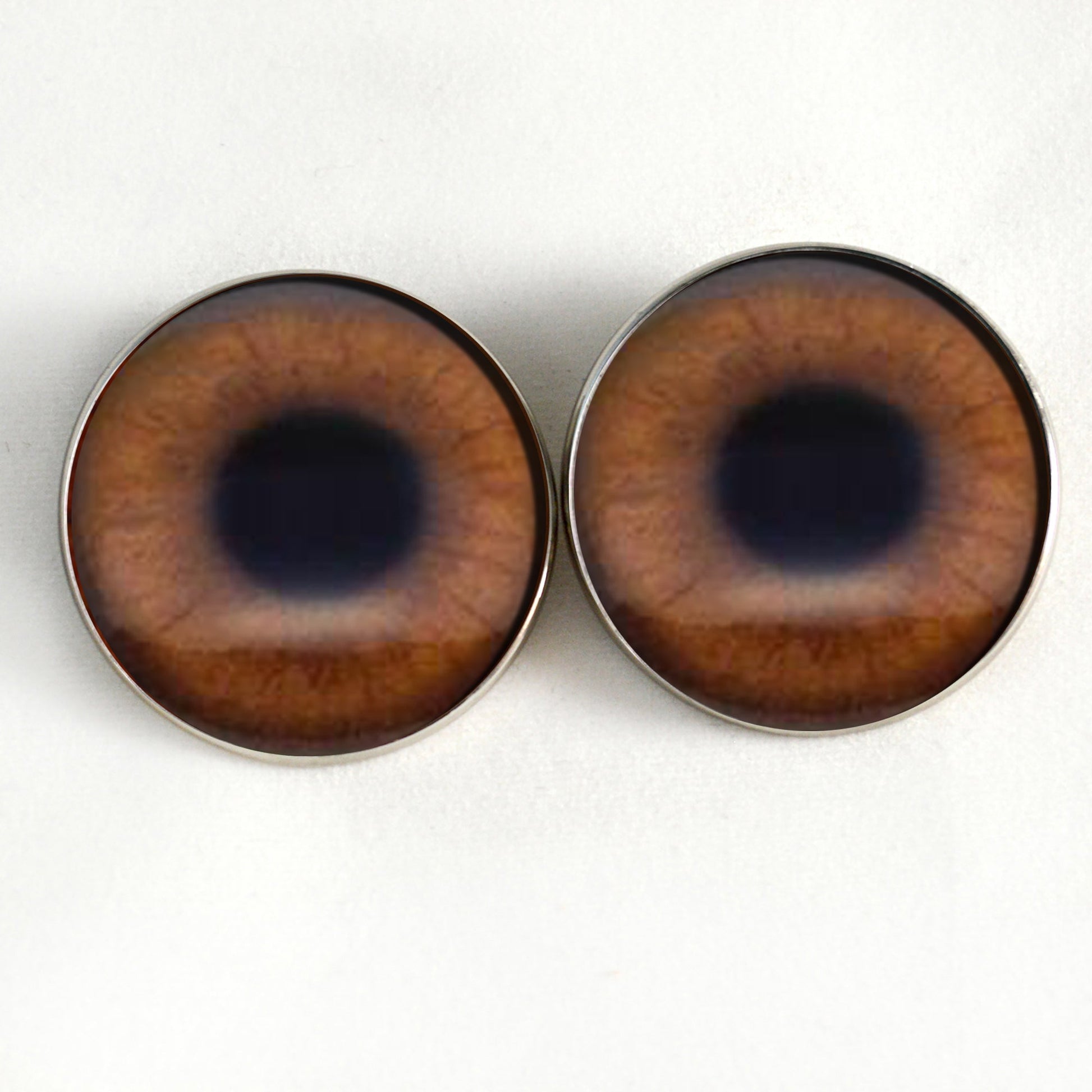 Sasquatch Sew-On Button Glass Eyes - Prismatic Fiber Arts