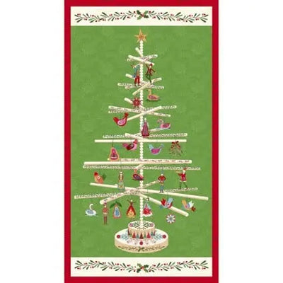 Scandinavian Holiday Scandi Tree - Panel - Prismatic Fiber Arts