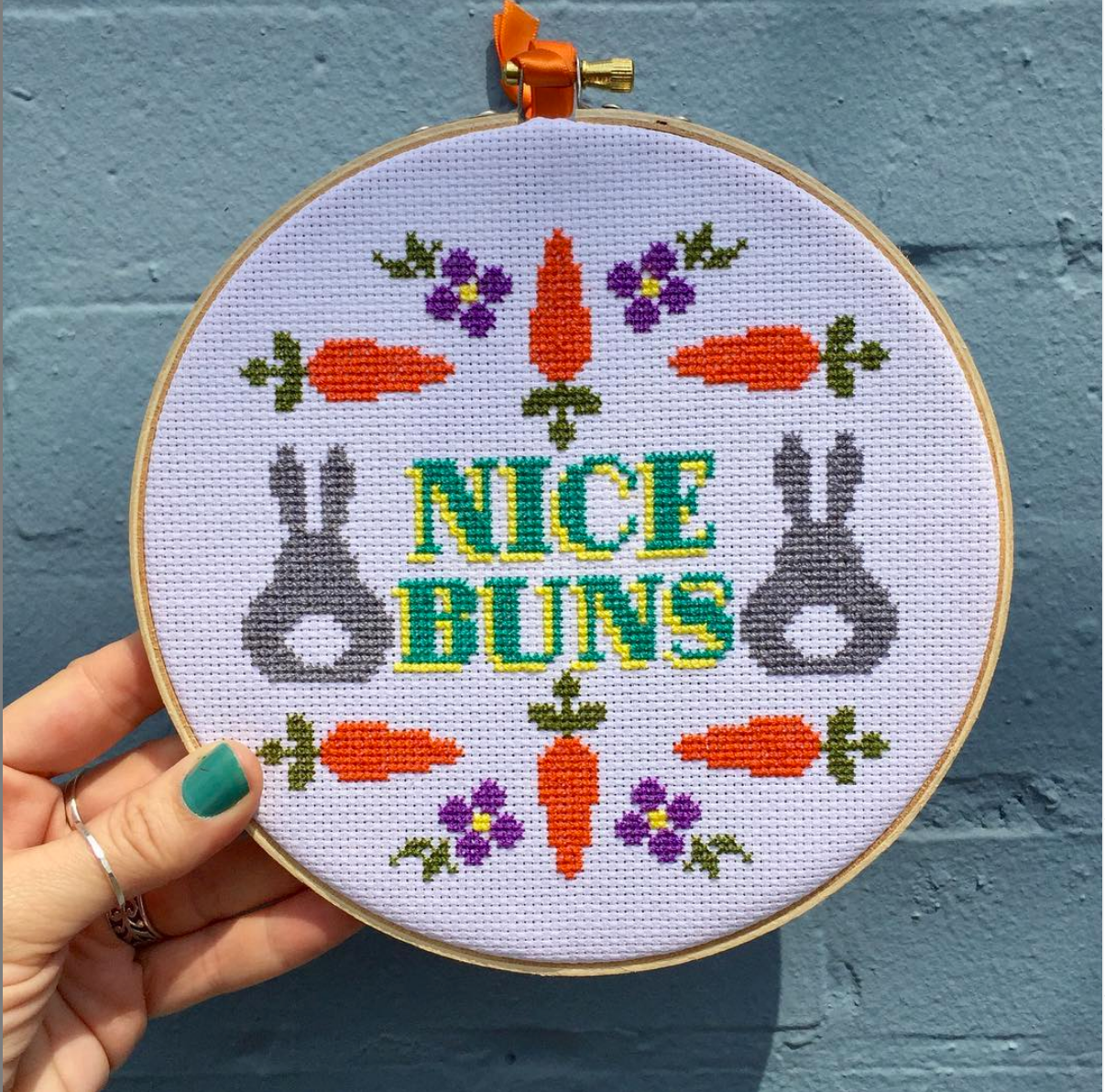 Nice Buns Counted Cross Stitch DIY KIT - Prismatic Fiber Arts