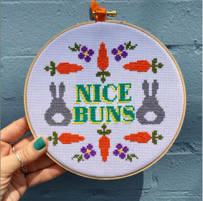 Nice Buns Counted Cross Stitch DIY KIT - Prismatic Fiber Arts