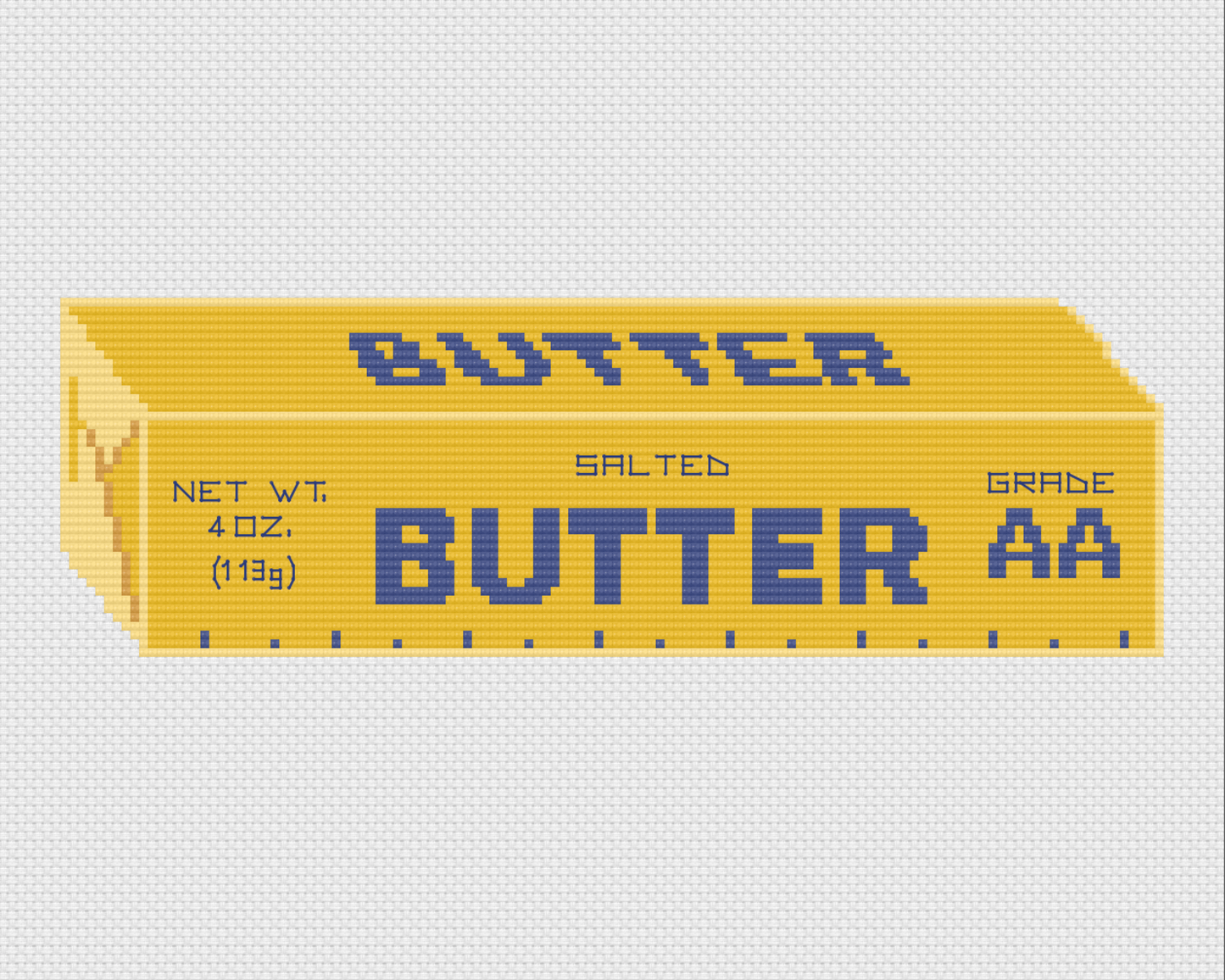 Butter Stick Counted Cross Stitch DIY KIT - Prismatic Fiber Arts