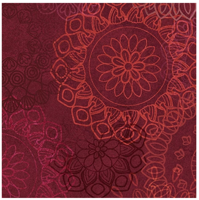Maroon and Red Operetta Lace Flowers Cotton 108" Wideback Fabric per yard - Prismatic Fiber Arts