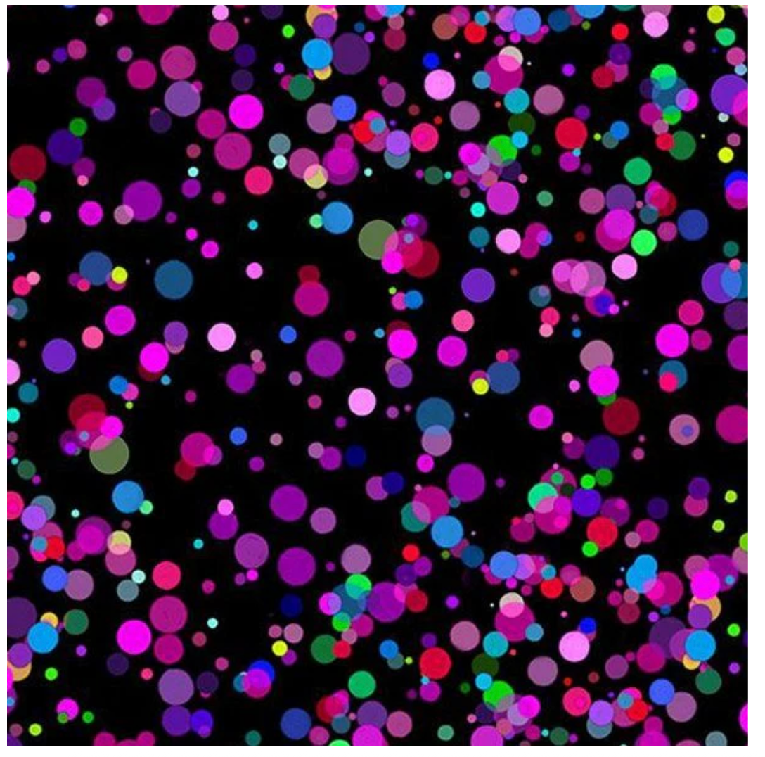 Electric Black Electric Dots Cotton 44"/45" Fabric Per Yard - Prismatic Fiber Arts
