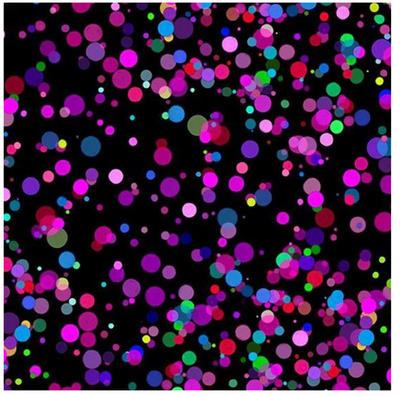 Electric Black Electric Dots Cotton 44"/45" Fabric Per Yard - Prismatic Fiber Arts