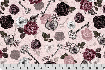 Secret Crush Black Cherry Digital Cuddle Fabric Per Yard - Prismatic Fiber Arts