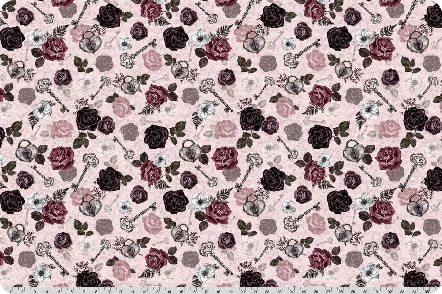 Secret Crush Black Cherry Digital Cuddle Fabric Per Yard - Prismatic Fiber Arts
