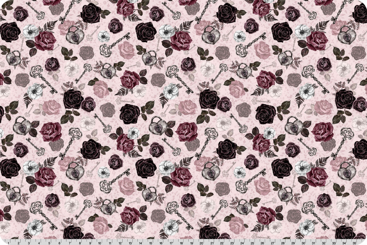 Secret Crush Black Cherry Digital Cuddle Fabric Per Yard - Prismatic Fiber Arts