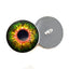 Sensational Green and Orange Creature Sew-On Button Glass Eyes - Prismatic Fiber Arts