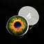 Sensational Green and Orange Creature Sew-On Button Glass Eyes - Prismatic Fiber Arts