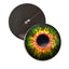Sensational Green and Orange Creature Sew-On Button Glass Eyes - Prismatic Fiber Arts