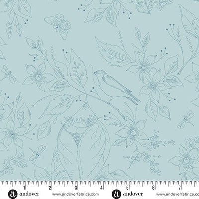 Sewing Bird Pacific Cotton Wideback Fabric per yard - Prismatic Fiber Arts