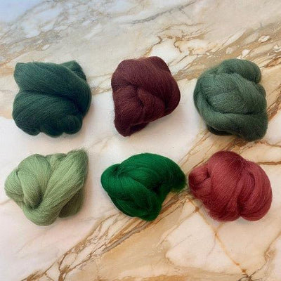 Shetland Collection | Forest Plum Bundle of Dyed Wool Tops | 150 Grams, 29 Micron - Prismatic Fiber Arts