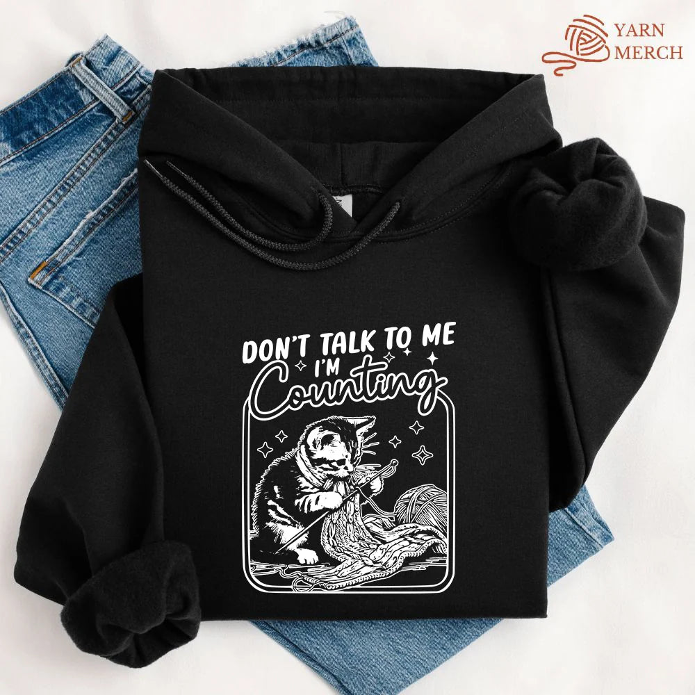 Shh, I'm counting Hoodie - Prismatic Fiber Arts