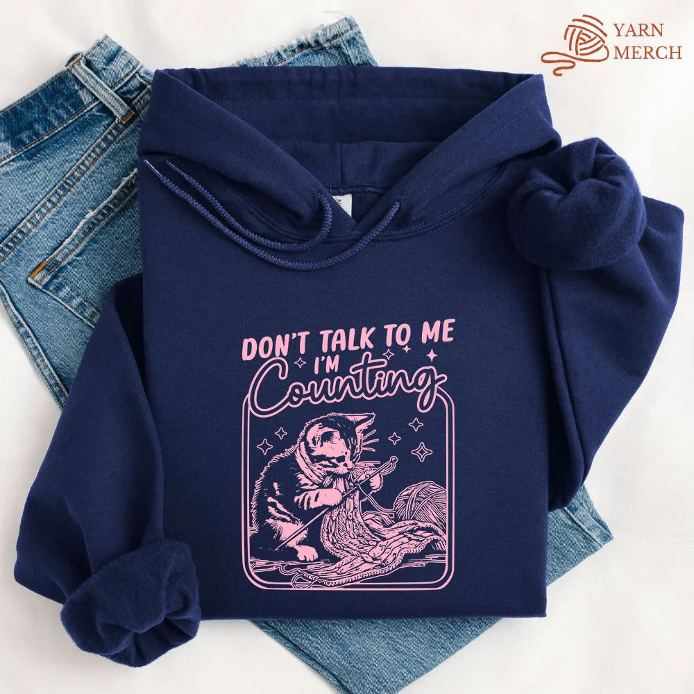 Shh, I'm counting Hoodie - Prismatic Fiber Arts