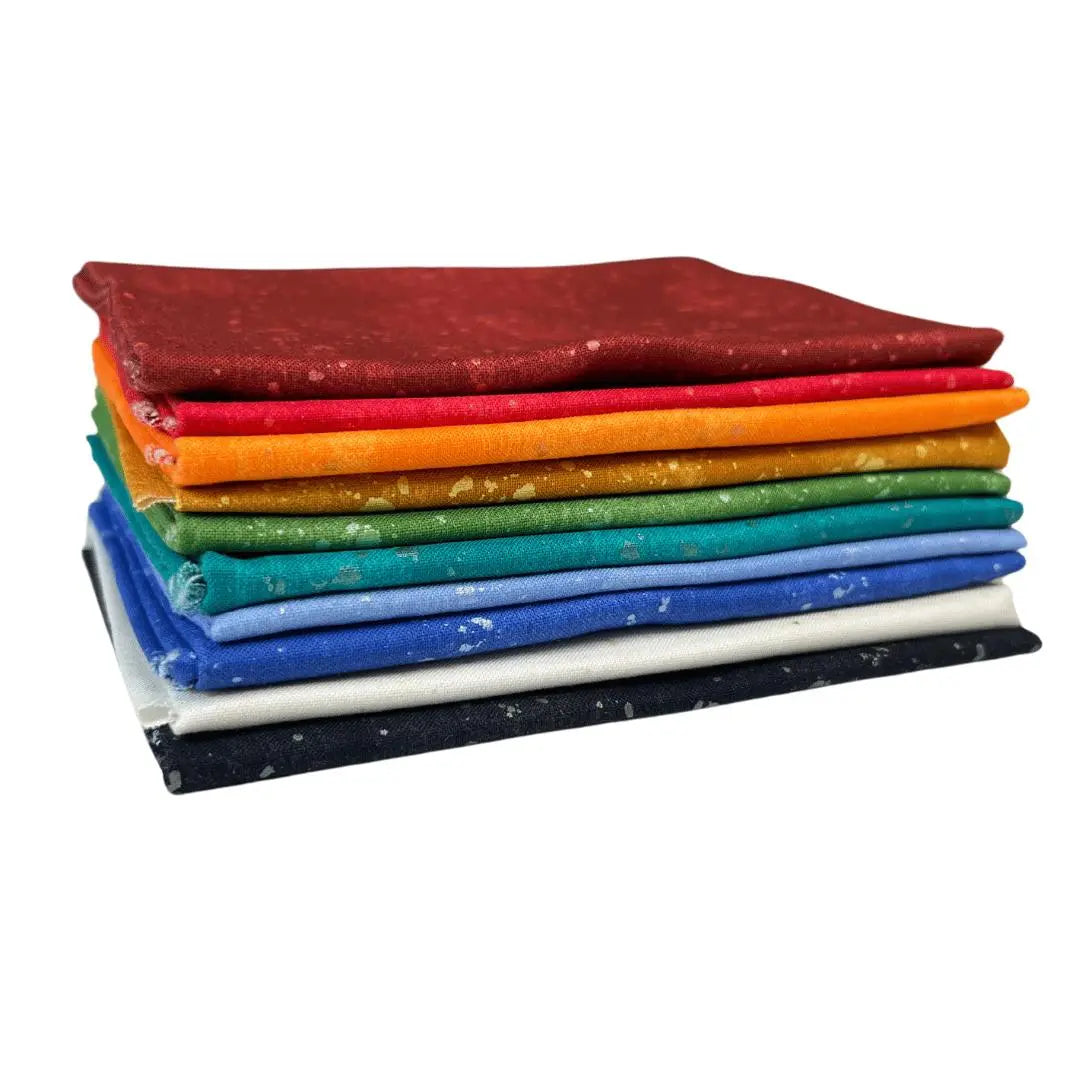 Shimmer Tonals Cotton Fabric - Fat Quarter Set - Prismatic Fiber Arts