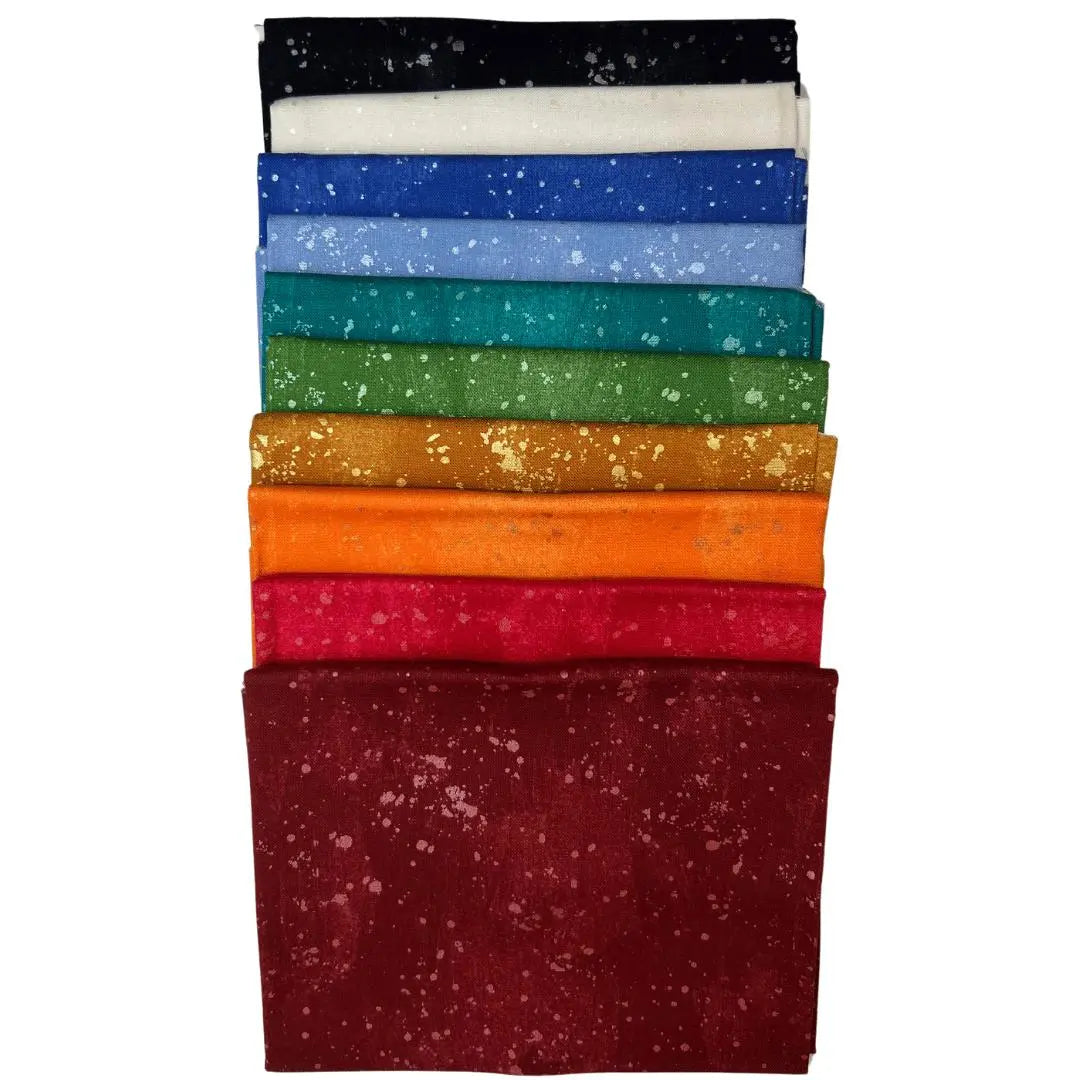 Shimmer Tonals Cotton Fabric - Fat Quarter Set - Prismatic Fiber Arts