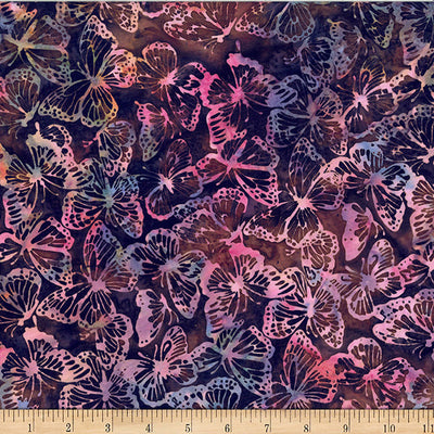 Sierra Bali Batik Butterflies Cotton 44"/45" Fabric Per Yard - Prismatic Fiber Arts