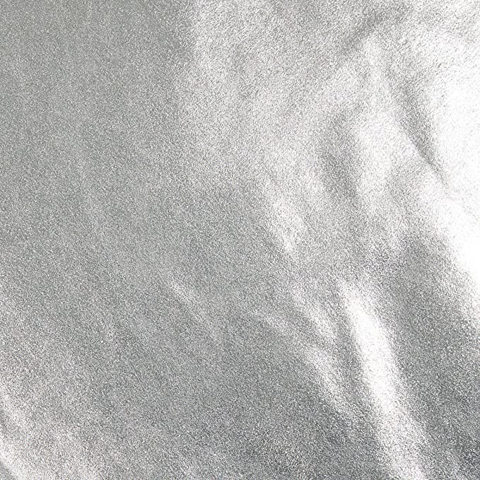 Metallic Lame Foil Spandex Knit Fabric | Silver - Prismatic Fiber Arts