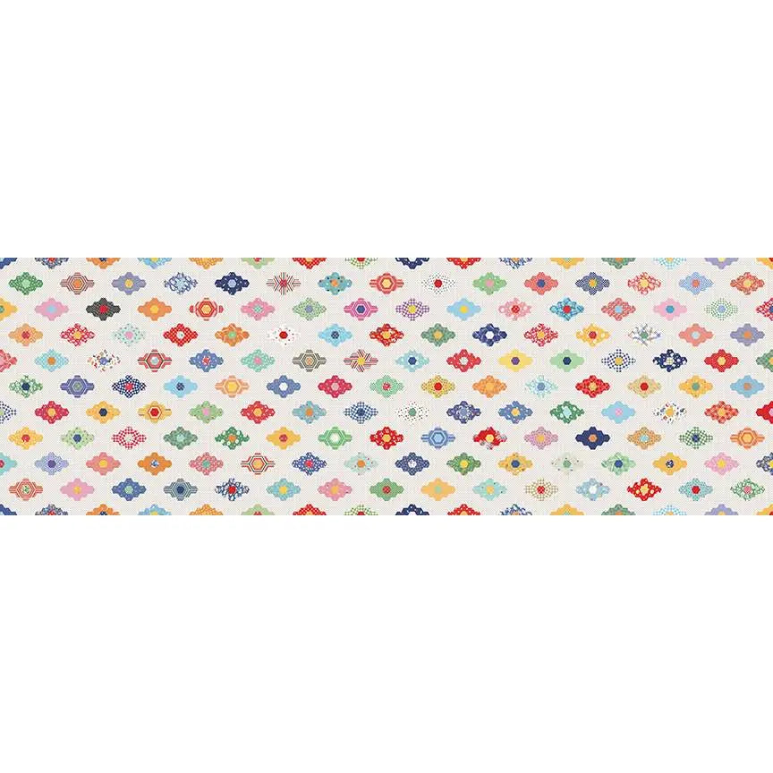 Simple Pleasures Diamond Ivory Cotton Wideback Fabric per yard - Prismatic Fiber Arts