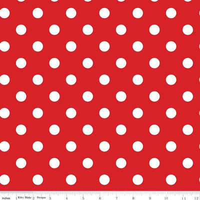 Simple Pleasures Polka Dots Red Cotton Wideback Fabric per yard - Prismatic Fiber Arts