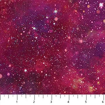 Space Odyssey Magenta Universe Cotton 44"/45" Fabric Per Yard - Prismatic Fiber Arts
