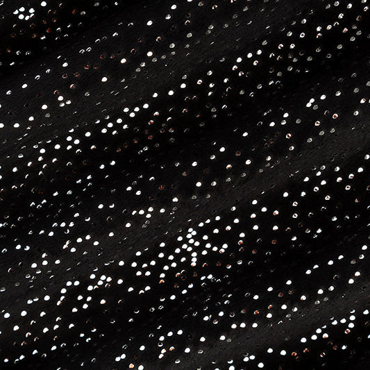 Sparkle Cuddle Glitter Black/Silver 58"/60" Fabric per yard