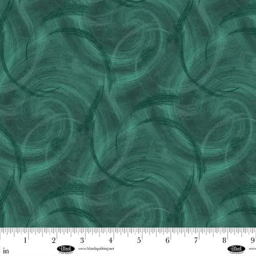 Spin Flannel 108" Satin Moon Designs Green Cotton Wideback Fabric per yard - Prismatic Fiber Arts